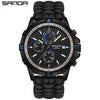 Men's Quartz Watch Zinc Alloy Outdoor Mountaineering Sports Detachable Woven Round Simple Style