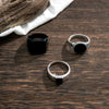 Men's Retro Fashionable High Grade Alloy Geometric Ring Set