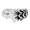 Men's Retro Geometric Animal Bone Paw Open Ring Copper Electroplated Punk Index Finger Ring