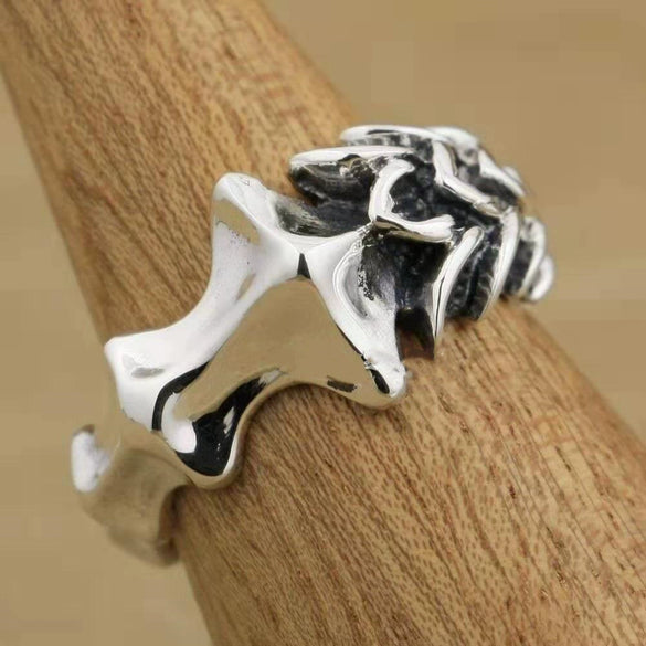 Men's Retro Geometric Animal Bone Paw Open Ring Copper Electroplated Punk Index Finger Ring