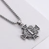 Men's Retro Hip Hop Stainless Steel Pendant Necklace With Doll Pattern And Electroplating Design