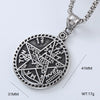 Men's Retro Punk Street Fashion Long Stainless Steel Necklace With Geometric Pattern And Polishing Treatment