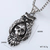 Men's Retro Punk Street Fashion Long Stainless Steel Necklace With Geometric Pattern And Polishing Treatment