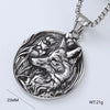 Men's Retro Punk Street Fashion Long Stainless Steel Necklace With Geometric Pattern And Polishing Treatment