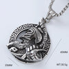 Men's Retro Punk Street Fashion Long Stainless Steel Necklace With Geometric Pattern And Polishing Treatment