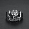 Men's Retro Skull Titanium Steel Ring With Electroplated Stainless Steel Personality Design
