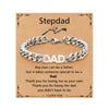 Men's Retro Trendy Stainless Steel Cuban Chain Bracelet With Geometric Letter And Number Design Electroplated Fashion Jewelry