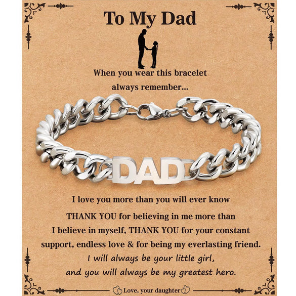 Men's Retro Trendy Stainless Steel Cuban Chain Bracelet With Geometric Letter And Number Design Electroplated Fashion Jewelry