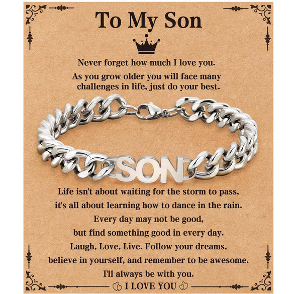 Men's Retro Trendy Stainless Steel Cuban Chain Bracelet With Geometric Letter And Number Design Electroplated Fashion Jewelry