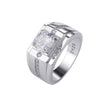 Men's Ring Copper Geometric Inlaid Zircon