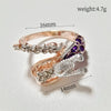 Men's Rose Gold Plated Alloy Animal Zodiac Ring Geometric Personality Statement Jewelry