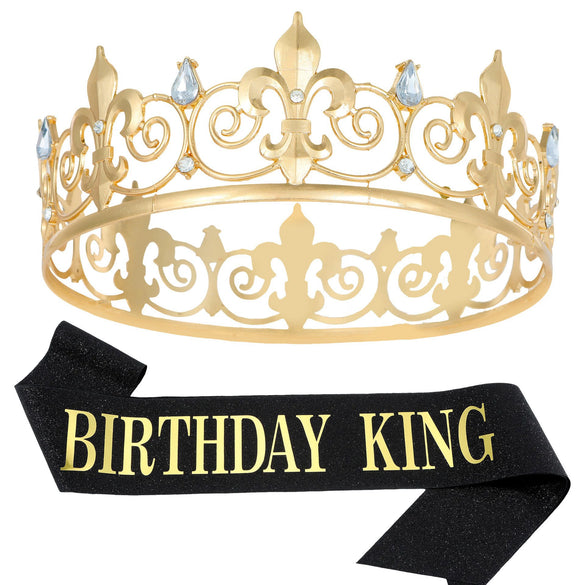 Men's Round Crown Alloy Headwear Accessories Glitter Cloth Semimanual And Semimechanical