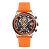 Men's Silicone Alloy Quartz Watch Business Style Round Dial Spiral Crown Pin Buckle