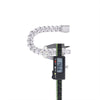 Men's Silver Moissanite Inlay Geometric Style Bracelet