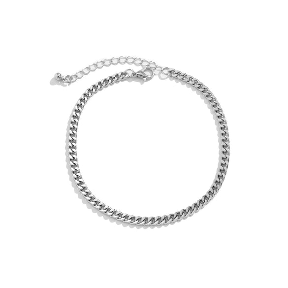 Men's Simple Basic Geometric Chain Anklet Fashionable Foot Accessories