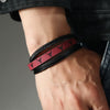 Men's Simple Handwoven Leather Bracelet With Animal And Zodiac Print