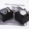 Men's Simple Style Alloy Wrist Watch With Round Dial And Stainless Steel Single Folding Buckle