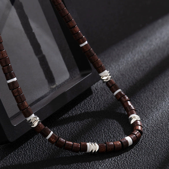 Men's Soft Pottery Beaded Handmade Necklace