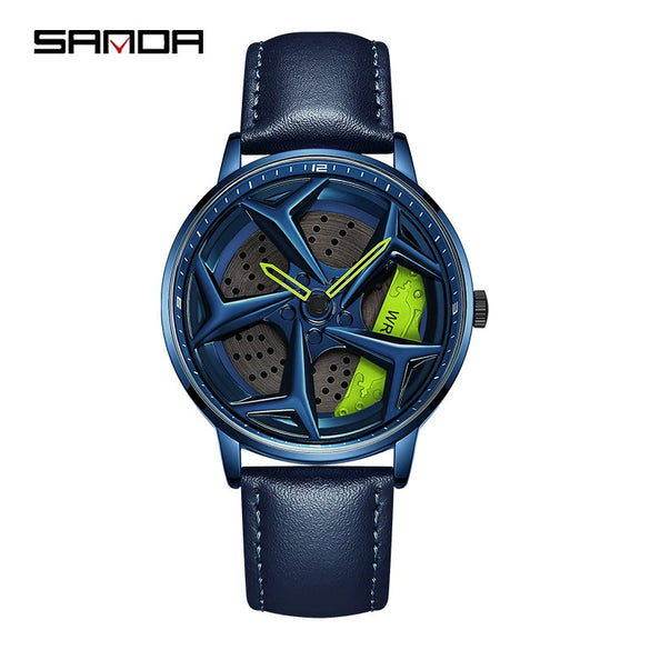 Men's Solid Steel Band Quartz Watch Alloy Case Stainless Steel Buckle Round Dial Leisure Style Waterproof