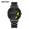 Men's Solid Steel Band Quartz Watch Alloy Case Stainless Steel Buckle Round Dial Leisure Style Waterproof