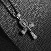 Men's Spearhead Pendant Necklace With Electroplated Alloy Animal Zodiac Design And Square Pearl Chain