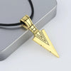 Men's Spearhead Pendant Necklace With Electroplated Alloy Animal Zodiac Design And Square Pearl Chain