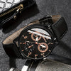 Men's Sport Quartz Watch And Belt Bracelet Set Alloy Case Imitation Leather Strap Ordinary Glass Mirror