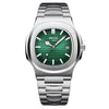 Men's Sport Stainless Steel And Sapphire Crystal Glass Mirror Round Dial Quartz Watch
