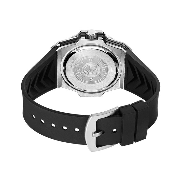 Men's Sports Alloy And Silicone Luminous Hollow Quartz Watch With Rhombus Dial