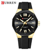 Men's Sports Casual Alloy And Silicone Watch With Round Dial Waterproof