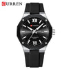 Men's Sports Casual Alloy And Silicone Watch With Round Dial Waterproof