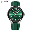 Men's Sports Casual Alloy And Silicone Watch With Round Dial Waterproof