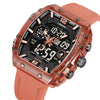 Men's Sports Digital Luminous Waterproof Watch With Plastic Case And Resin Mirror Round Dial