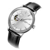 Men's Sports Mechanical Movement Watch Alloy Case Silicone Strap Round Dial Luminous Waterproof Business Style