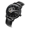 Men's Sports Mechanical Movement Watch Alloy Case Silicone Strap Round Dial Luminous Waterproof Business Style