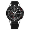 Men's Sports Multifunctional Chronograph Quartz Watch Alloy Case Silicone Strap Mineral Strengthened Glass Mirror Round Dial