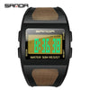 Men's Sports Outdoor Watch Resin Case Square Dial Mineral Reinforced Mirror