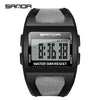 Men's Sports Outdoor Watch Resin Case Square Dial Mineral Reinforced Mirror
