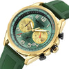 Men's Sports Watch Alloy Case Silicone Strap Stainless Steel Buckle Round Dial