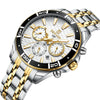 Men's Sports Watch Alloy Case Stainless Steel Belt Round Dial