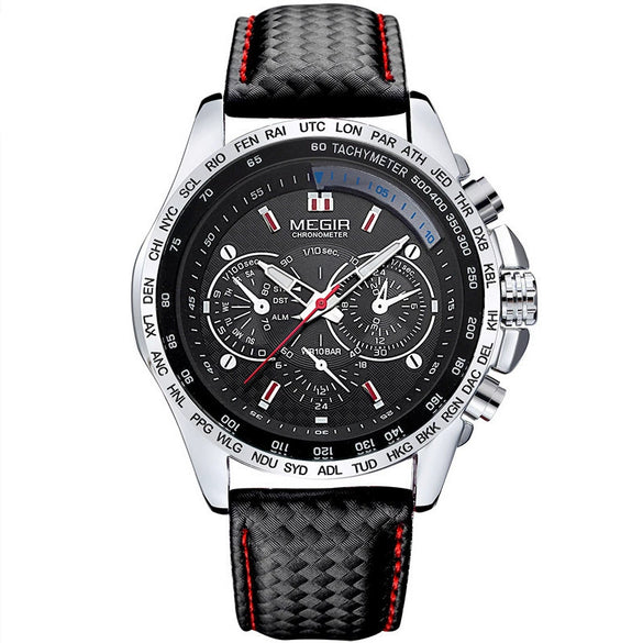 Men's Sports Watch Alloy High Belt Belt Round Dial