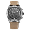 Men's Sports Watch Chronograph Calendar Luminous Waterproof Genuine Leather Strap Alloy Case Round Dial