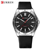Men's Sports Watch Metal Case Silicone Strap Stainless Steel Buckle Round Dial Quartz Glass Mirror