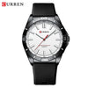 Men's Sports Watch Metal Case Silicone Strap Stainless Steel Buckle Round Dial Quartz Glass Mirror