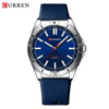 Men's Sports Watch Metal Case Silicone Strap Stainless Steel Buckle Round Dial Quartz Glass Mirror