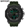 Men's Sports Watch Metal Case Silicone Strap Stainless Steel Clasp Round Dial Multifunctional Chronograph Luminous Waterproof
