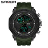 Men's Sports Watch Metal Case Silicone Strap Stainless Steel Clasp Round Dial Multifunctional Chronograph Luminous Waterproof