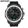 Men's Sports Watch Metal Case Silicone Strap Stainless Steel Clasp Round Dial Multifunctional Chronograph Luminous Waterproof