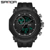 Men's Sports Watch Metal Case Silicone Strap Stainless Steel Clasp Round Dial Multifunctional Chronograph Luminous Waterproof