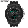 Men's Sports Watch Metal Case Silicone Strap Stainless Steel Clasp Round Dial Multifunctional Chronograph Luminous Waterproof